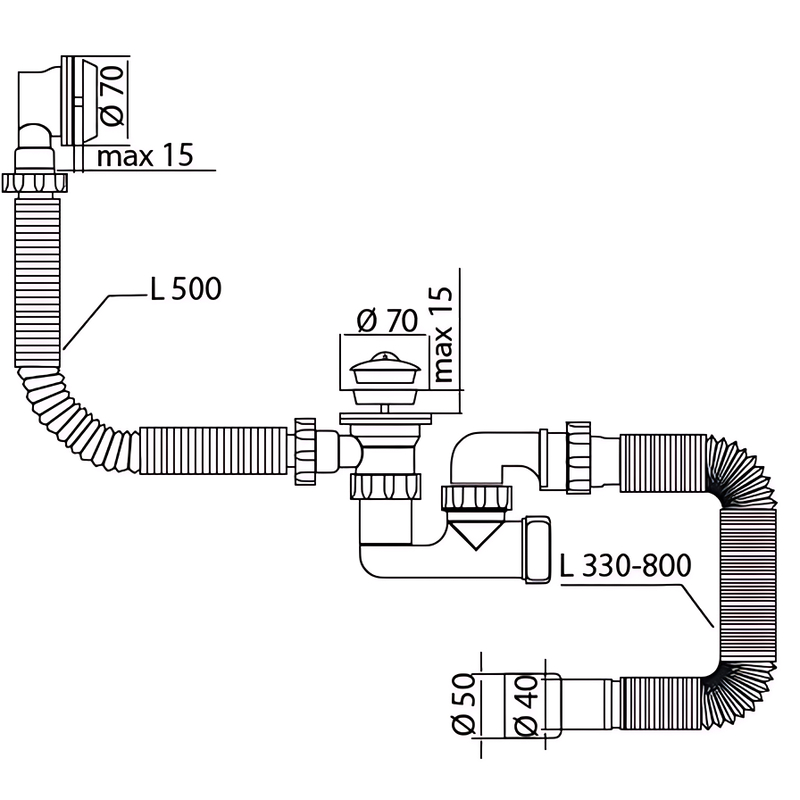 Сифон для ванни Mixxus SV-02-A 1 1/2