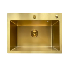 Мийка Mixxus MH5843 Micro Decor Brushed Gold (3.0/0.8) з нерж. сталі (колір матове золото) (MI8218)