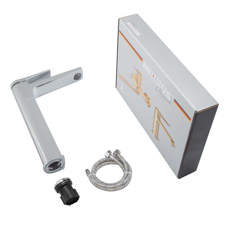 Змішувач для умивальника Mixxus Premium Degas 001 (NUT) HIGH (MI8246)