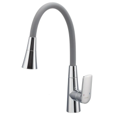 Змішувач для кухні Mixxus Premium Matis 011-T (NUT) Refl.Gray (Колір хром+силік.вилив сірий) (MI8267)