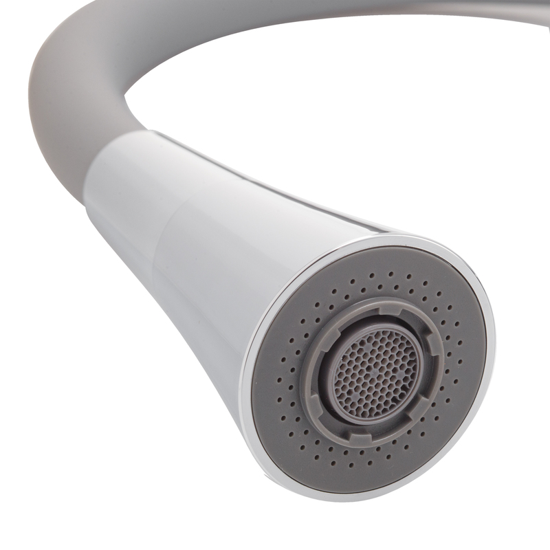 Змішувач для кухні Mixxus Premium Matis 011-T (NUT) Refl.Gray (Колір хром+силік.вилив сірий) (MI8267)