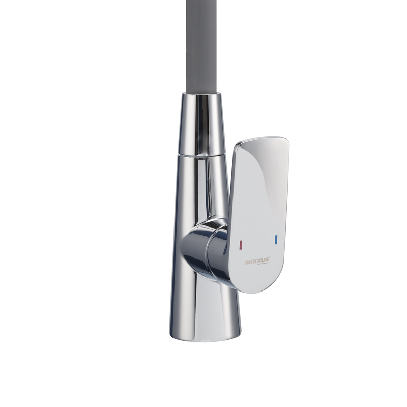 Змішувач для кухні Mixxus Premium Matis 011-T (NUT) Refl.Gray (Колір хром+силік.вилив сірий) (MI8267)