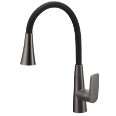 Змішувач для кухні Mixxus Premium Matis 011-T (NUT) Graphite Refl.Black (Колір граф.+сил.вилив чорн) (MI8268)