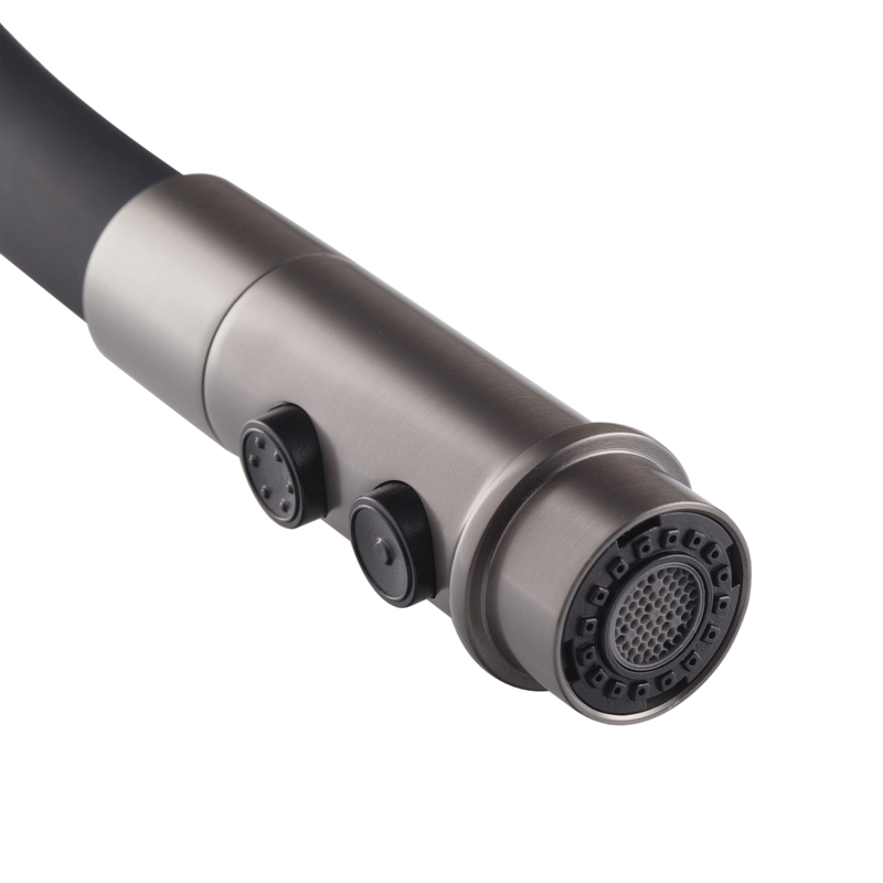Змішувач для кухні MIXXUS PREMIUM PULL 017 GRAPHITE REFL.BLACK (Кол.графіт+силік.вилив чор.) (MI8278)