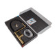Змішувач для кухні MIXXUS PREMIUM PULL 017 BRUSHED GOLD REFL.BLACK (Кол.мат.зол.+сил.вил.чор.) (MI8280)