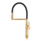 Змішувач для кухні MIXXUS PREMIUM PULL 017 BRUSHED GOLD REFL.BLACK (Кол.мат.зол.+сил.вил.чор.) (MI8280)