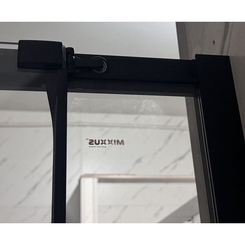 Душова кабіна без піддону Mixxus Premium Quadro SC01-90x90x195-TR Black прозоре скло 6мм (MI8292)