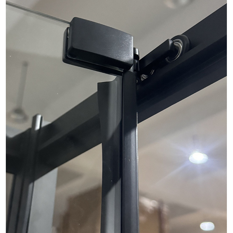 Душова кабіна без піддону Mixxus Premium Quadro SC01-90x90x195-TR Black прозоре скло 6мм (MI8292)