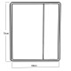 Дзеркальна шафка Mixxus Premium Olivary CM01-60x70x13 з LED Touch, димером, регулятором яскравості (MI8294)