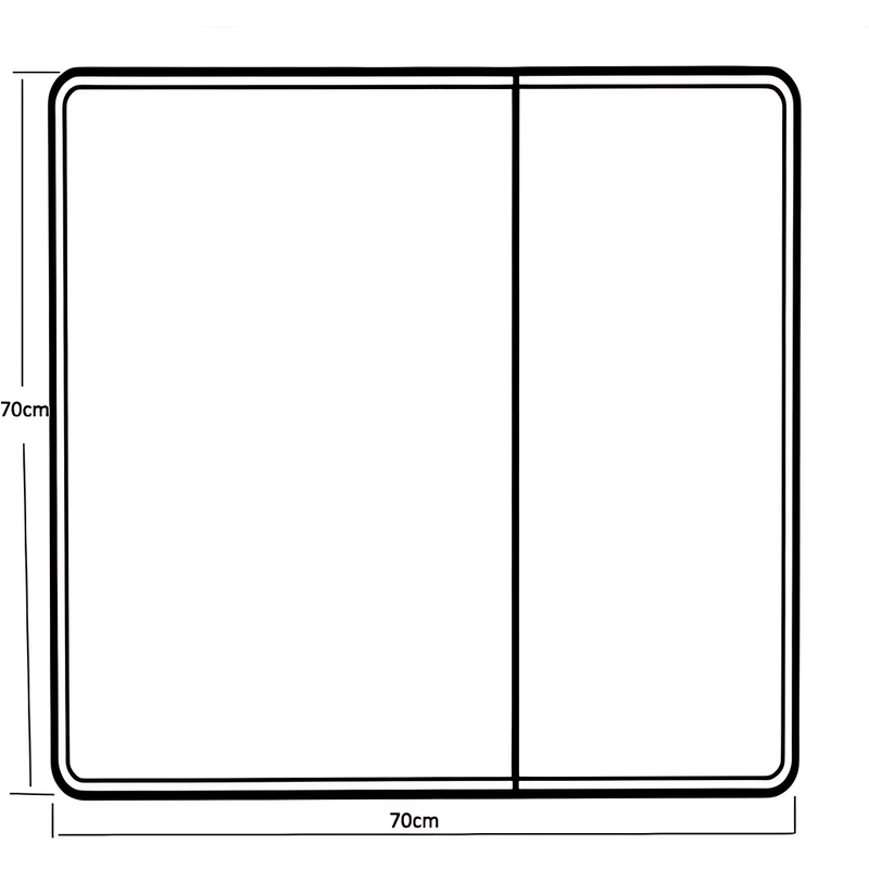 Дзеркальна шафка Mixxus Premium Olivary CM01-70x70x13 з LED Touch, димером, регулятором яскравості (MI8295)