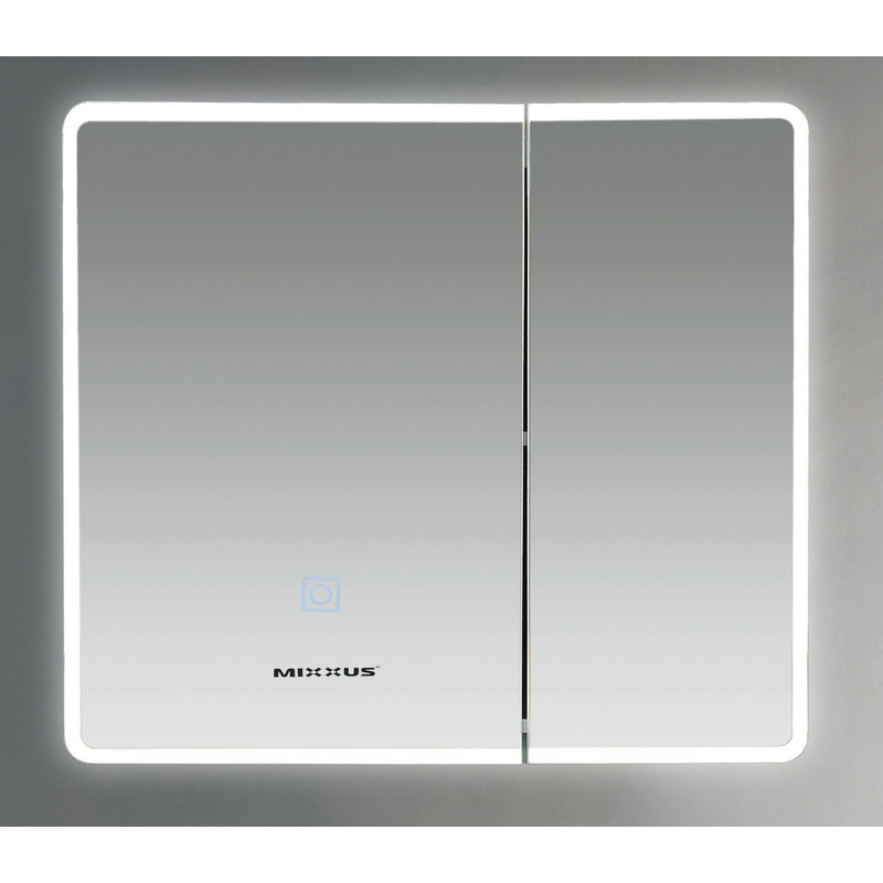Дзеркальна шафка Mixxus Premium Olivary CM01-70x70x13 з LED Touch, димером, регулятором яскравості (MI8295)