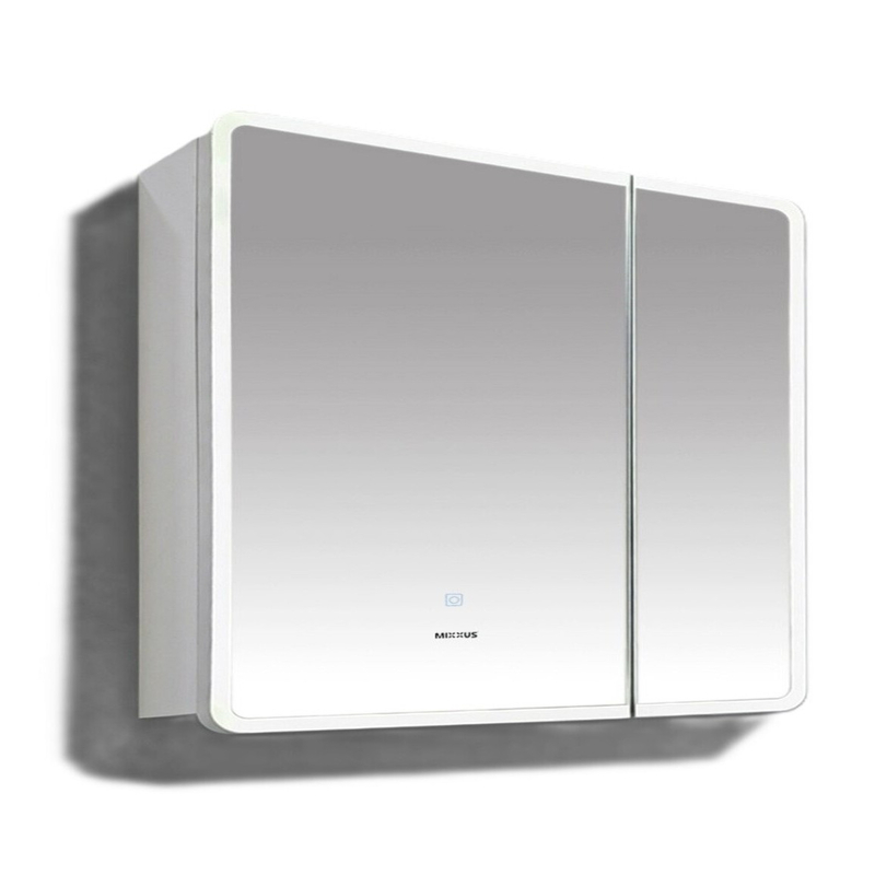 Дзеркальна шафка Mixxus Premium Olivary CM01-80x70x13 з LED Touch, димером, регулятором яскравості (MI8296)