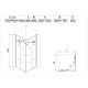 Душова кабіна без піддону MIXXUS CUBIC SC01-90x90x185-TR CHROME прозоре скло 4мм NEW (MI8366)