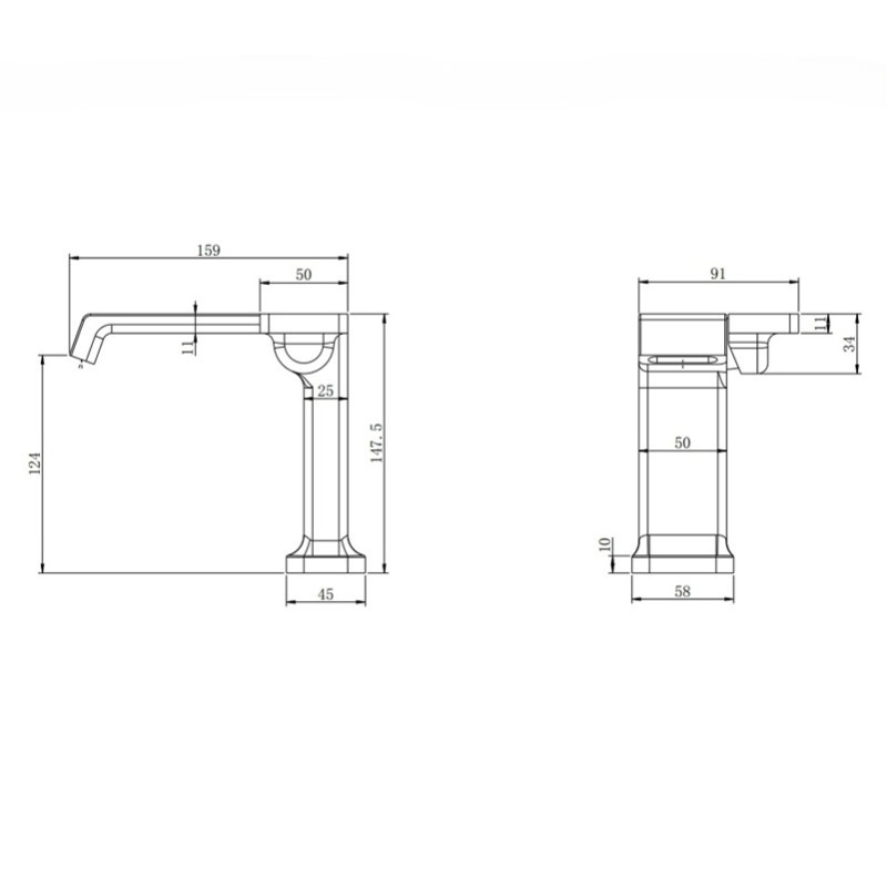Змішувач для умивальника Mixxus Premium Terra 001 (NUT) Graphite (колір графіт) (MI8383)