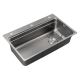 Мийка з нержавіючої сталі Mixxus MS6846-Set-01 Micro Decor Graphite (3.0/0.8) комплект (графіт) (MI8388)