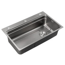 Мийка з нержавіючої сталі Mixxus MS7546-Set-01 Micro Decor Graphite (3.0/0.8) комплект (графіт) (MI8390)