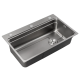 Мийка з нержавіючої сталі Mixxus MS7546-Set-01 Micro Decor Graphite (3.0/0.8) комплект (графіт) (MI8390)