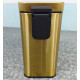Відро для сміття з плавним закриттям прямокутне Mixxus Premium Quadro-TC0105 Brushed Gold 5 л (колір матове золото) (MI8394)