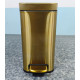 Відро для сміття з плавним закриттям прямокутне Mixxus Premium Quadro-TC0105 Brushed Gold 5 л (колір матове золото) (MI8394)