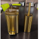 Відро для сміття з плавним закриттям прямокутне Mixxus Premium Quadro-TC0105 Brushed Gold 5 л (колір матове золото) (MI8394)