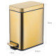 Відро для сміття з плавним закриттям прямокутне Mixxus Premium Quadro-TC0105 Brushed Gold 5 л (колір матове золото) (MI8394)