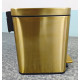 Відро для сміття з плавним закриттям прямокутне Mixxus Premium Quadro-TC0105 Brushed Gold 5 л (колір матове золото) (MI8394)