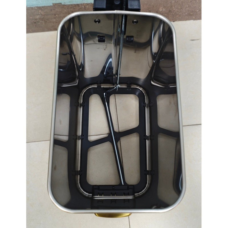 Відро для сміття з плавним закриттям прямокутне Mixxus Premium Quadro-TC0105 Brushed Gold 5 л (колір матове золото) (MI8394)
