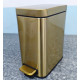 Відро для сміття з плавним закриттям прямокутне Mixxus Premium Quadro-TC0105 Brushed Gold 5 л (колір матове золото) (MI8394)
