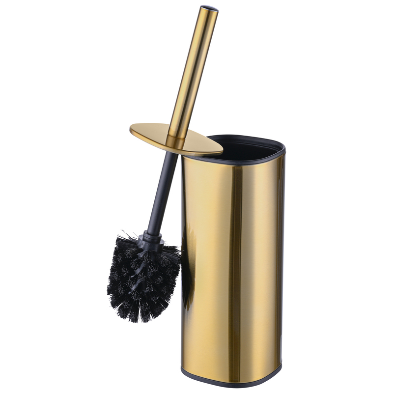 Йоржик для унітазу підлоговий Mixxus Premium Quadro-TB0201 Brushed Gold (колір матове золото) (MI8395)