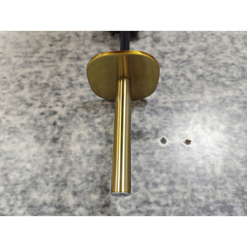 Йоржик для унітазу підлоговий Mixxus Premium Quadro-TB0201 Brushed Gold (колір матове золото) (MI8395)