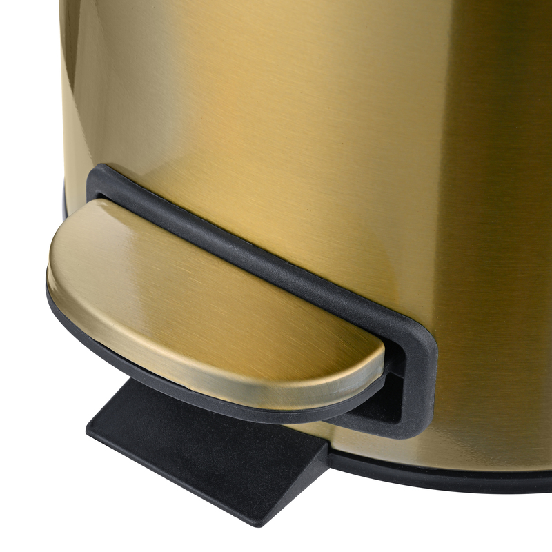 Відро для сміття з плавним закриттям кругле Mixxus Ellipse-TC0205 Brushed Gold 5л (колір матове золото) (MI8400)