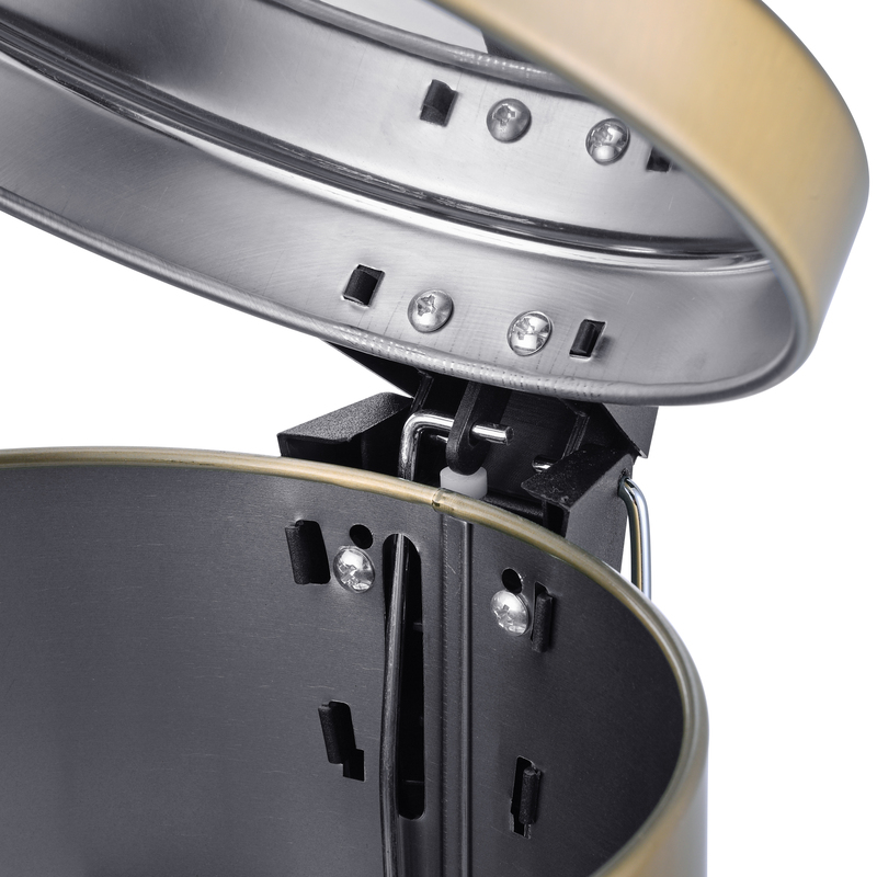 Відро для сміття з плавним закриттям кругле Mixxus Ellipse-TC0205 Brushed Gold 5л (колір матове золото) (MI8400)