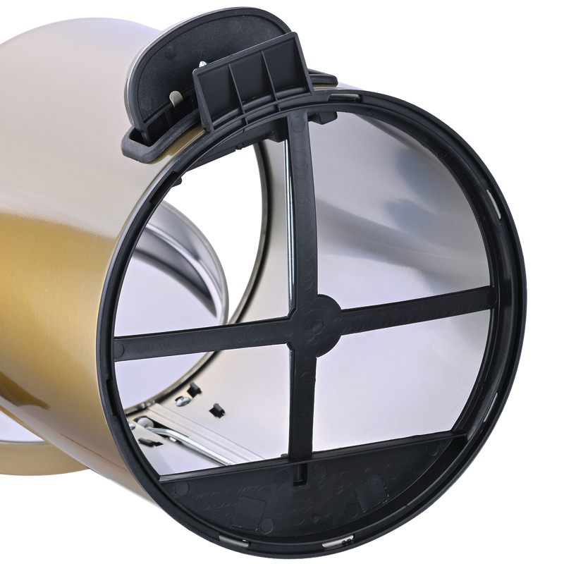 Відро для сміття з плавним закриттям кругле Mixxus Ellipse-TC0205 Brushed Gold 5л (колір матове золото) (MI8400)