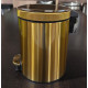 Відро для сміття з плавним закриттям кругле Mixxus Ellipse-TC0205 Brushed Gold 5л (колір матове золото) (MI8400)