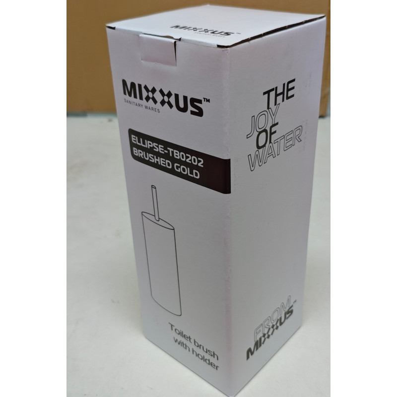 Йоржик для унітазу підлоговий Mixxus Ellipse-TB0202 Brushed Gold (колір матове золото) (MI8401)