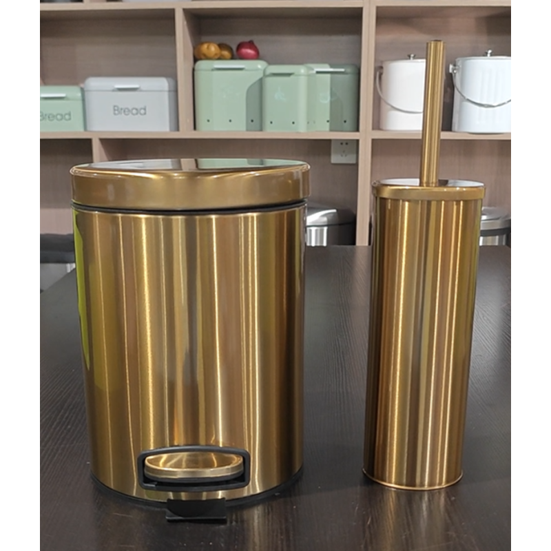 Йоржик для унітазу підлоговий Mixxus Ellipse-TB0202 Brushed Gold (колір матове золото) (MI8401)