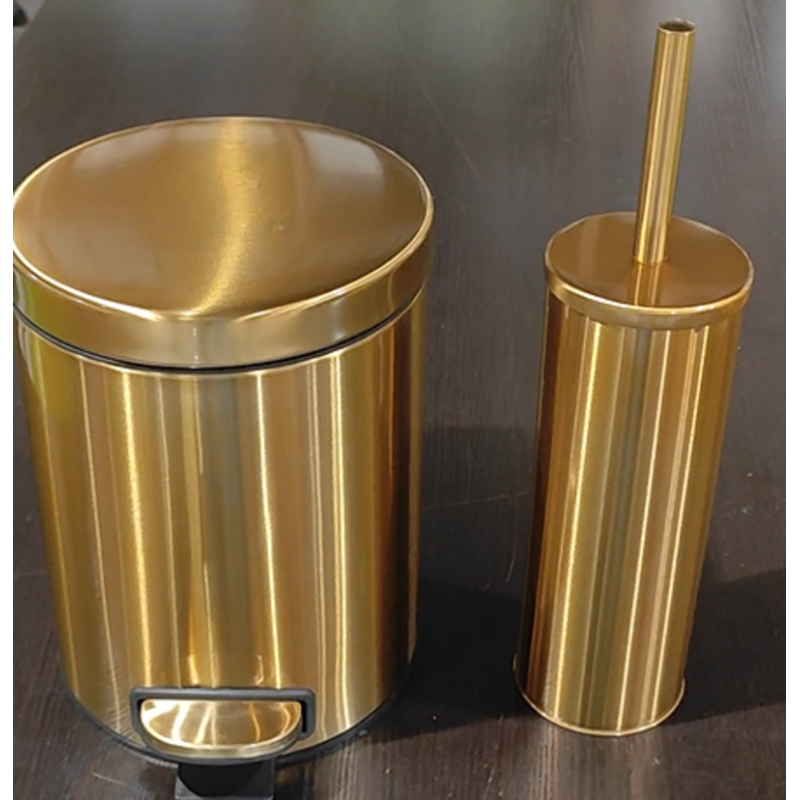 Йоржик для унітазу підлоговий Mixxus Ellipse-TB0202 Brushed Gold (колір матове золото) (MI8401)