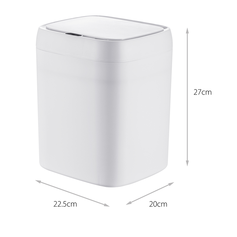 Відро для сміття сенсорне прямокутне Mixxus Wave-TC0212 White 12 л (колір білий) (MI8403)