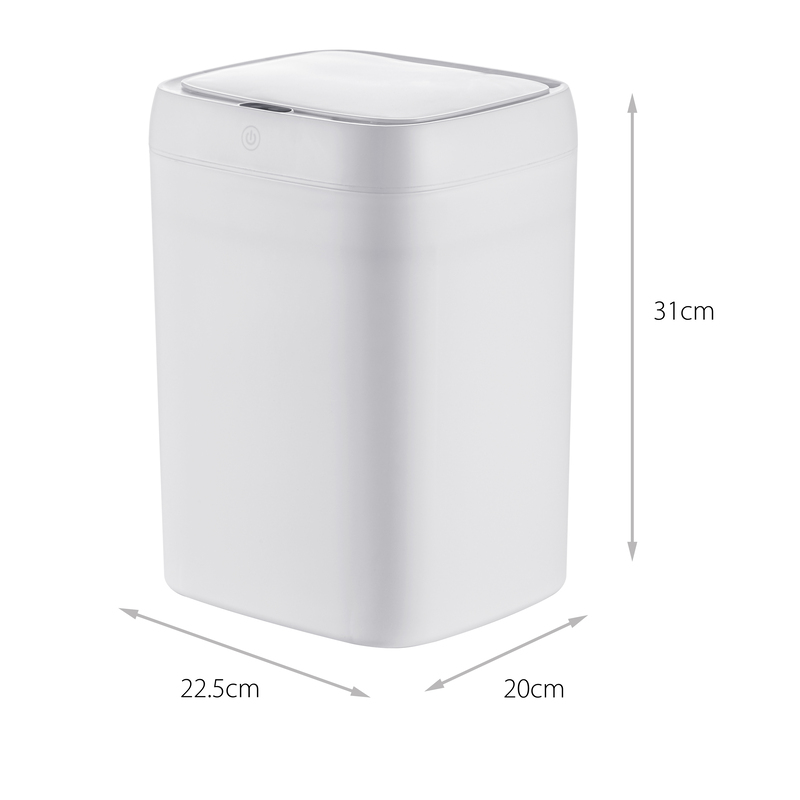 Відро для сміття сенсорне прямокутне Mixxus Wave-TC0314 White 14 л (колір білий) (MI8404)