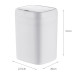 Відро для сміття сенсорне прямокутне Mixxus Wave-TC0314 White 14 л (колір білий) (MI8404)