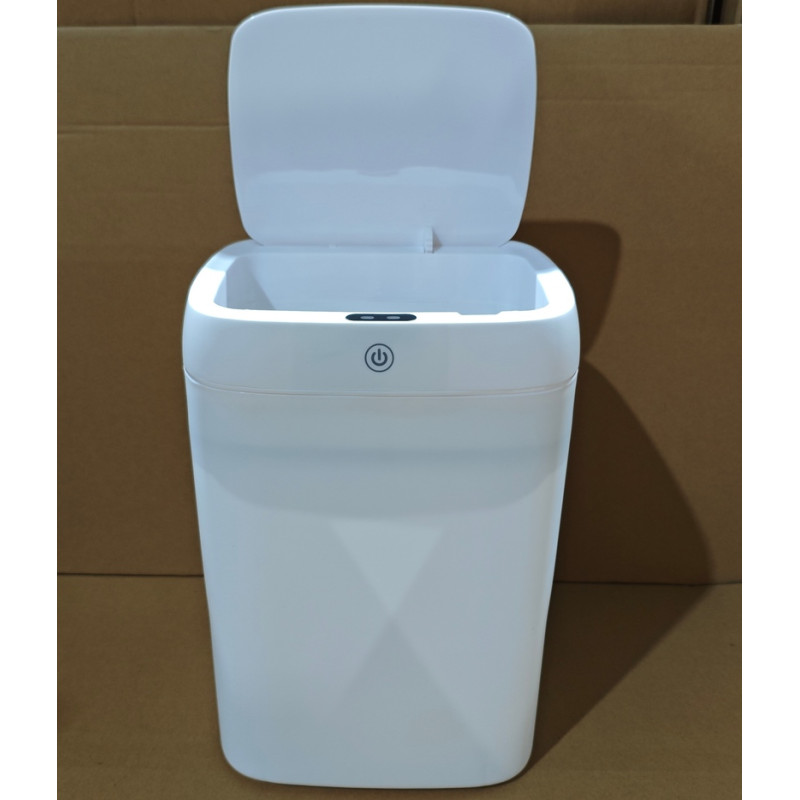 Відро для сміття сенсорне прямокутне Mixxus Wave-TC0314 White 14 л (колір білий) (MI8404)