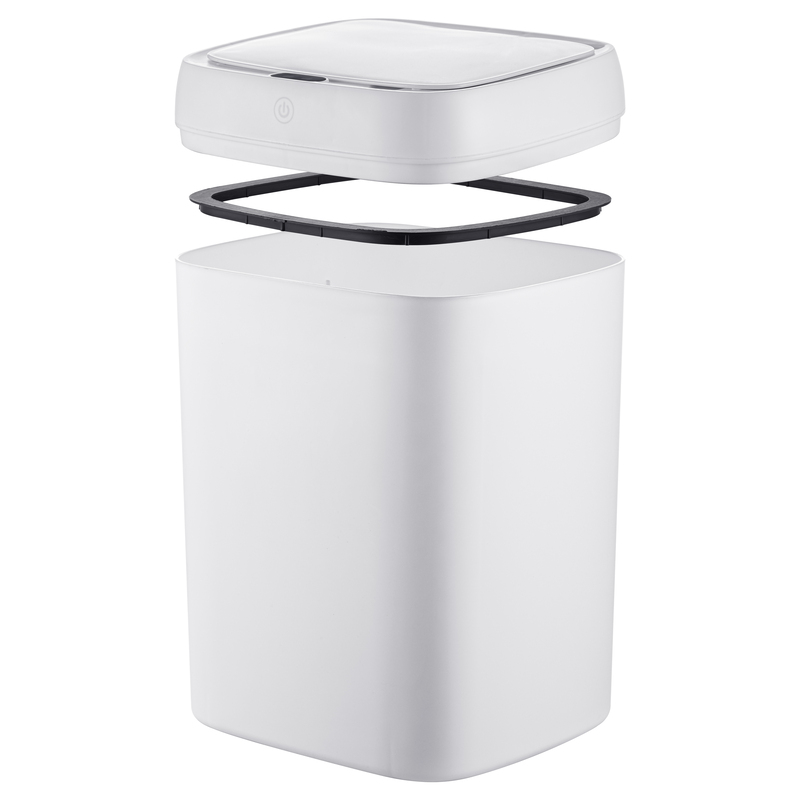 Відро для сміття сенсорне прямокутне Mixxus Wave-TC0314 White 14 л (колір білий) (MI8404)