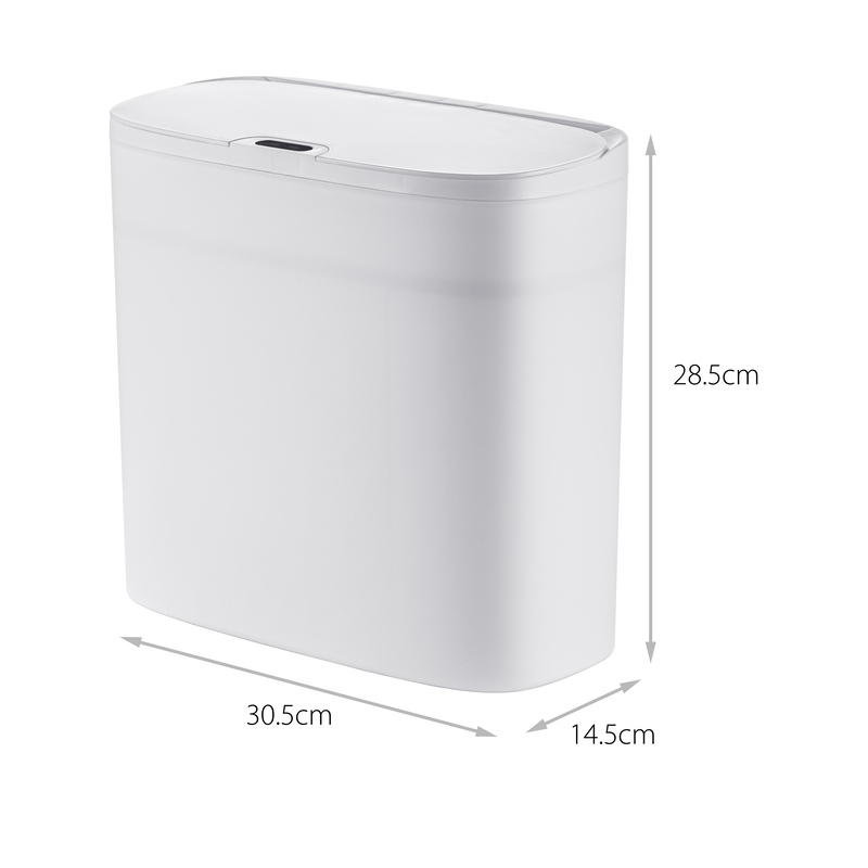 Відро для сміття сенсорне прямокутне Mixxus Wave-TC0414 White 14 л (колір білий) (MI8405)