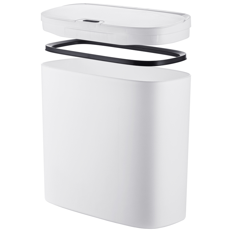 Відро для сміття сенсорне прямокутне Mixxus Wave-TC0414 White 14 л (колір білий) (MI8405)