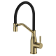 Змішувач для кухні MIXXUS PREMIUM GRAVITY 017 (NUT) BRUSHED GOLD REFL.BLACK (Матове золото+сил.вилив чорний) (MI8410)