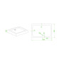 Душовий піддон з сифоном прямокутний Mixxus HARD ST01-120x80x13 NEW діаметр зливу 52 мм (MI8431)