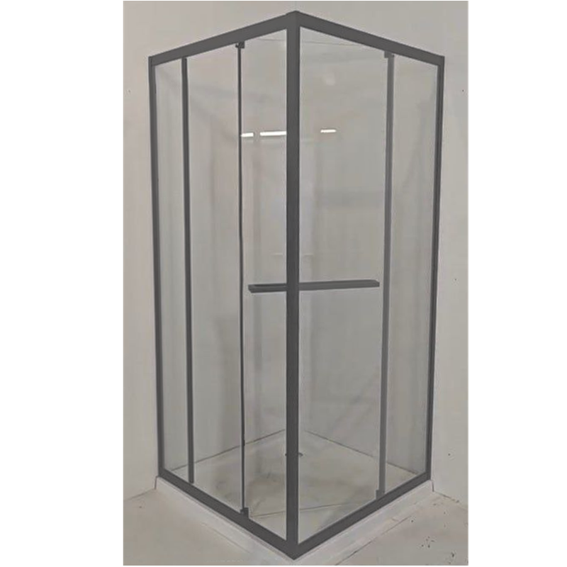 Душова кабіна з низьким піддоном Mixxus Style SCT01-90x90x200-TR Graphite прозоре скло 6мм (MI8432)