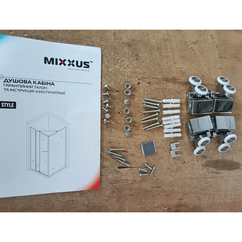 Душова кабіна з низьким піддоном Mixxus Style SCT01-90x90x200-TR Chrome прозоре скло 6мм (MI8433)