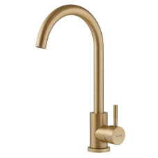 Змішувач для кухні Mixxus SUS-011 Brushed Gold з нерж.сталі SUS304 (Колір матове золото) (MI8435)