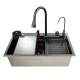 Мийка багатофункціональна Mixxus MH7546-SET-08 Micro Decor Graphite з вбудованим змішувачем з нерж.сталі (MI8455)